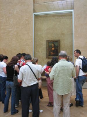 Mona Lisa on display at the Louvre museum