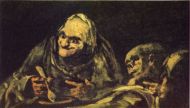 Two old people eating