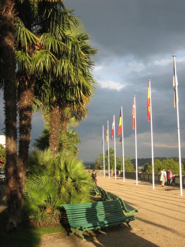 The Boulevard des Pyr&eacute;n&eacute;es in Pau, France, after a thundery shower