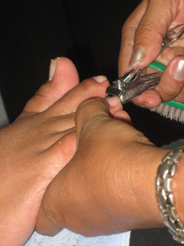 Nail cut at David's Salon