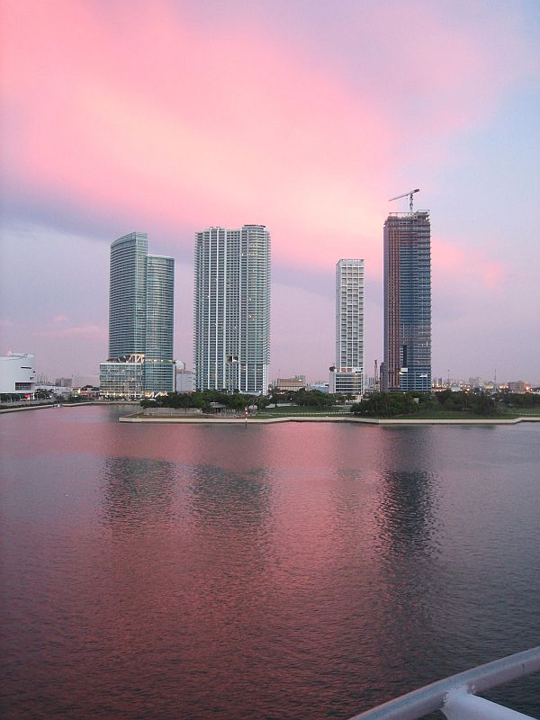 Miami skyline at sunrise