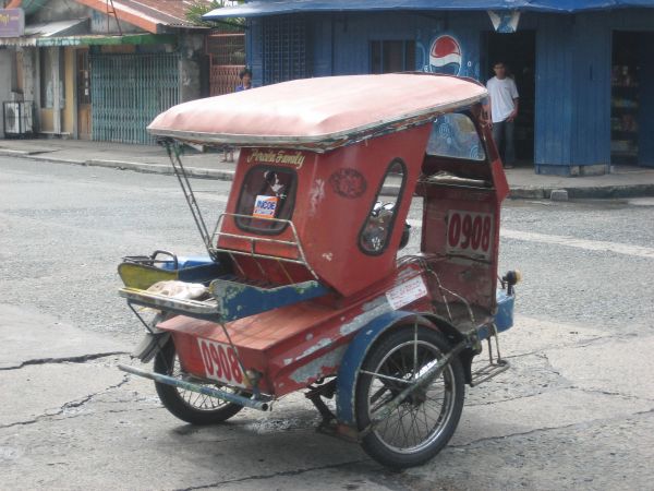 A tricycle in Tacloban City