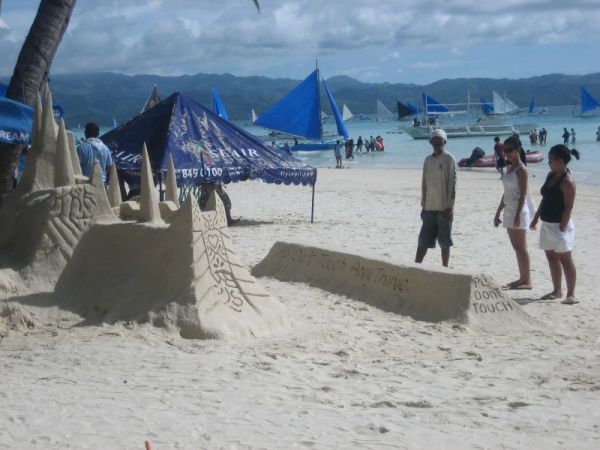 Sand castle in Boracay